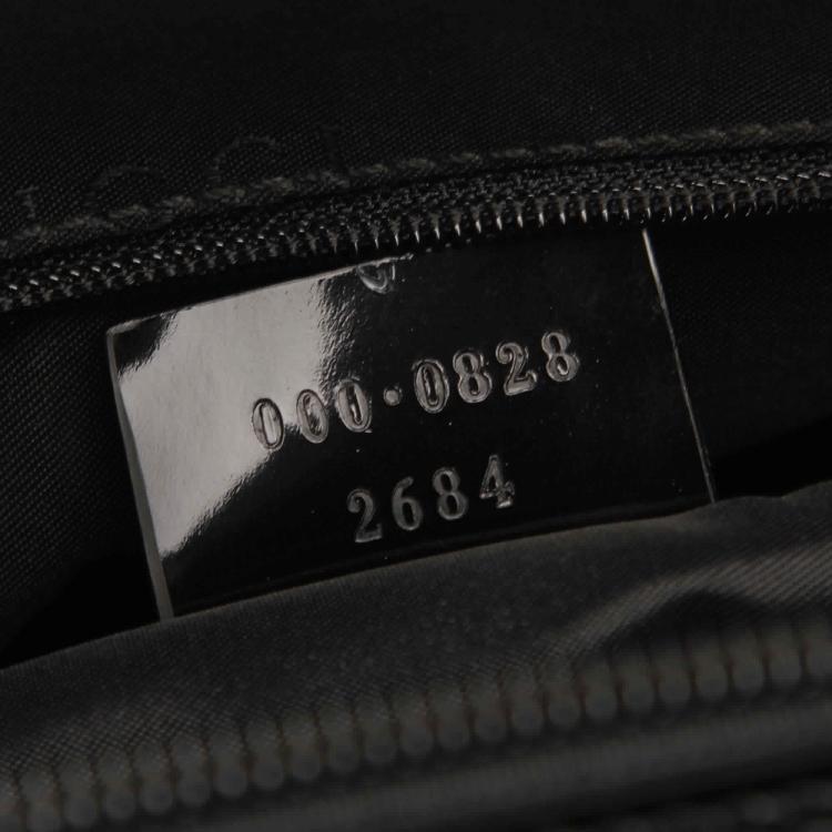 Pre Owned Gucci Black Canvas Bamboo Top Handle Satchel Bag