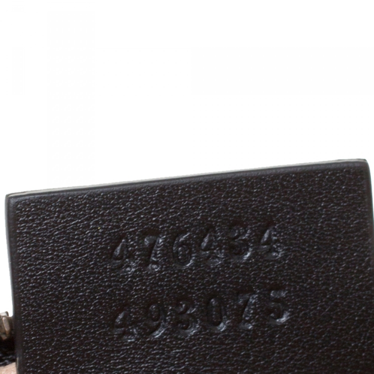 Pre Owned Gucci Black Matelasse Leather GG Marmont Belt Bag