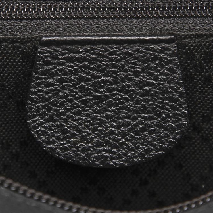 Pre Owned Gucci Black Velvet Bamboo Top Handle Bag