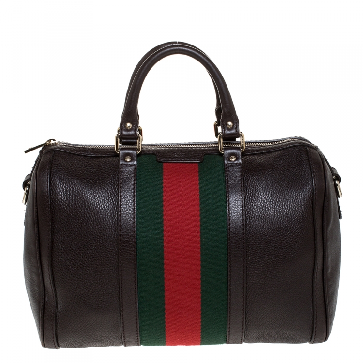 Gucci, Bags, Gucci Vintage Leather Boston Bag