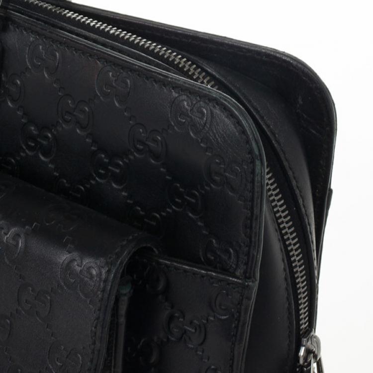Pre Owned Gucci Guccissima Briefcase with Laptop Compartment 