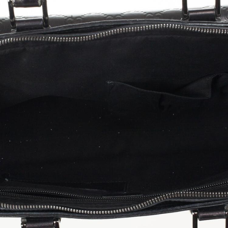 Pre Owned Gucci Guccissima Briefcase with Laptop Compartment 