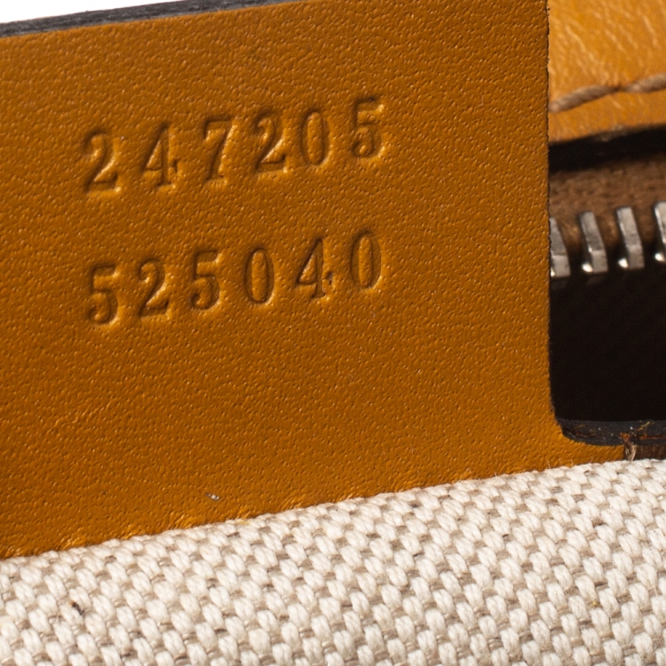 Pre Owned Gucci Beige/Yellow GG Canvas and Leather Medium Boston Bag