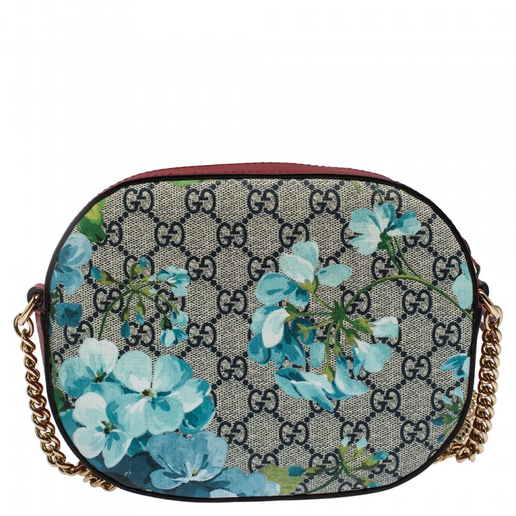 gucci blooms gg supreme mini chain crossbody bag