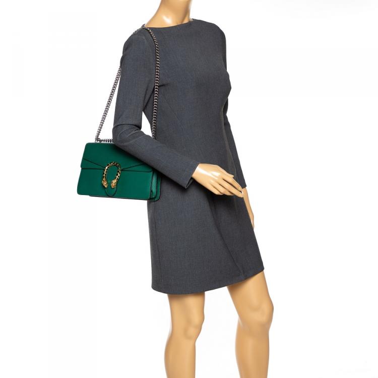Gucci Women's Mini Dionysus Leather Bag - Green - Shoulder Bags