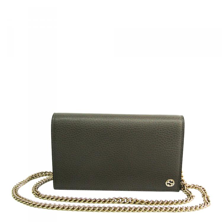 gucci betty leather chain wallet