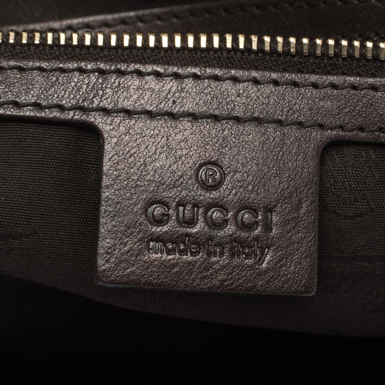Pre Owned Gucci Beige/Brown GG Canvas and Leather Charm Satchel