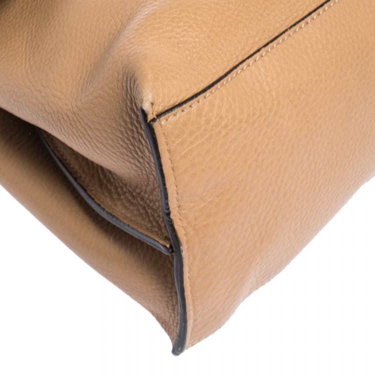 مملوكة مسبقًا Gucci Tan Leather Medium Bamboo Daily Top Handle Bag