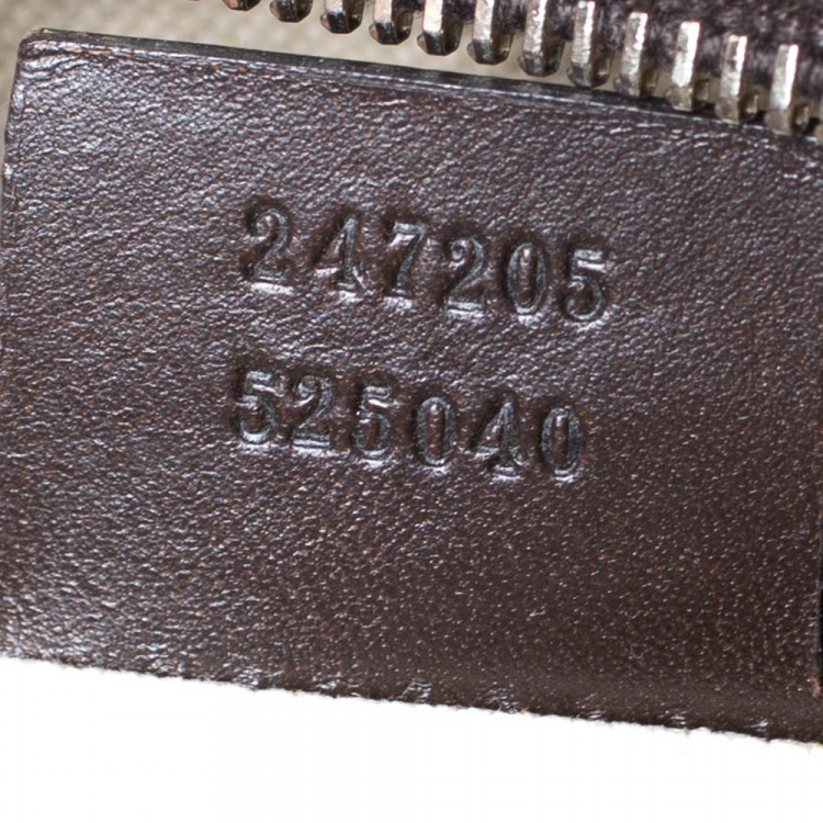 Pre Owned Gucci Beige/Brown GG Canvas and Leather Medium Joy Boston Bag