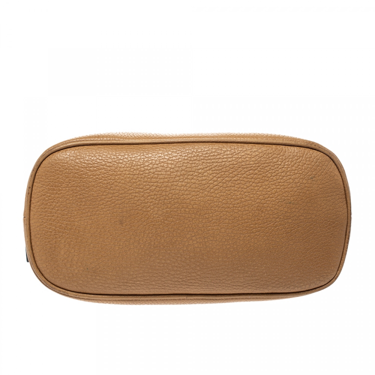 Pre Owned Gucci Tan Leather Mini Dome Satchel