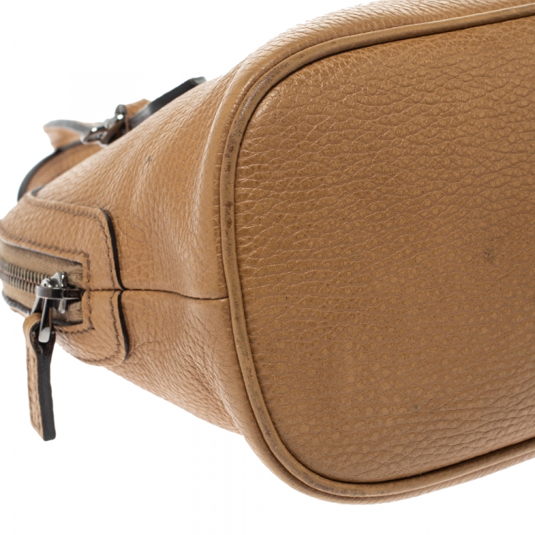 Pre Owned Gucci Tan Leather Mini Dome Satchel