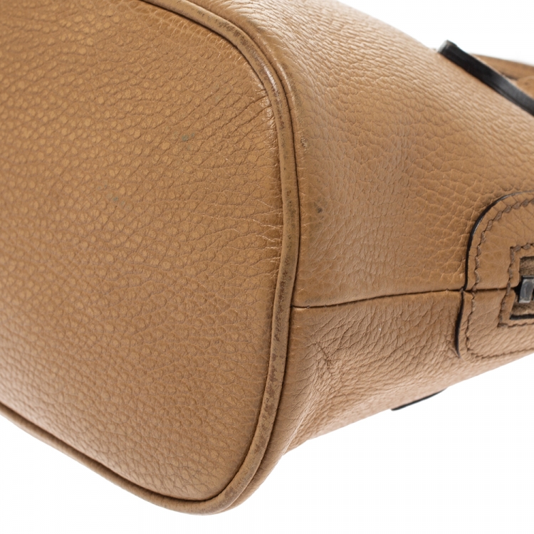 Pre Owned Gucci Tan Leather Mini Dome Satchel