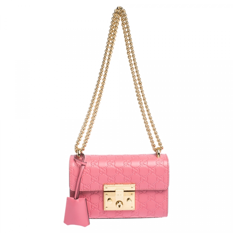 Gucci Pink Guccissima Leather Small Padlock Shoulder Bag Gucci | TLC