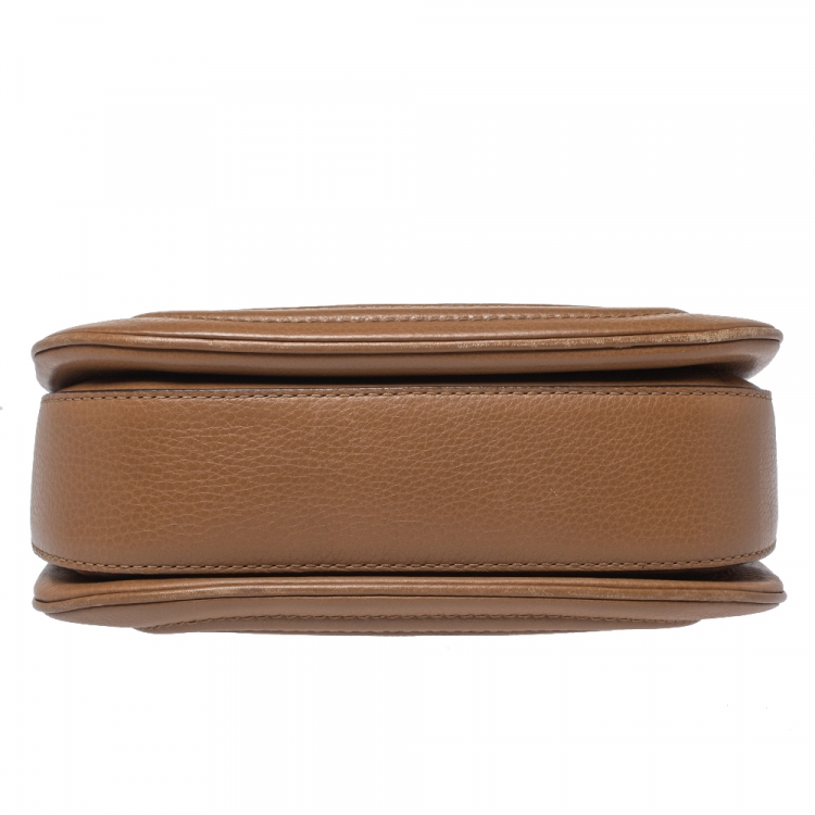 مملو�كة مسبقًا Gucci Tan Leather Medium Tassel Bamboo Top Handle Bag