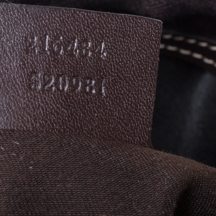 Pre Owned Gucci Beige/Brown GG Supreme Canvas and Leather Medium Carry On Duffle Bag