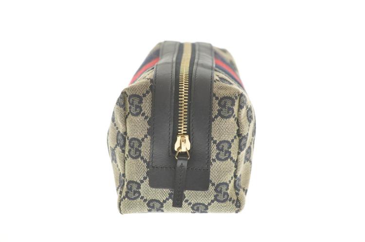 Pre Owned Gucci Beige/Brown GG Canvas Vintage Pouch