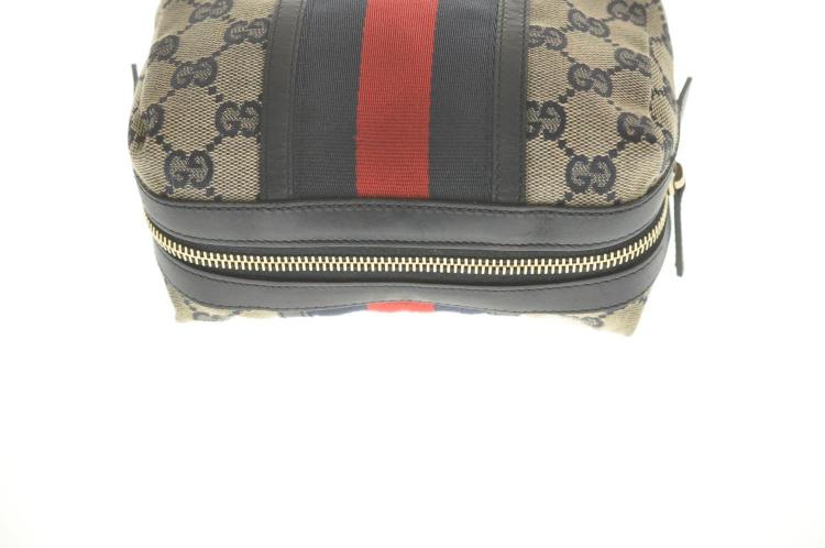 Pre Owned Gucci Beige/Brown GG Canvas Vintage Pouch