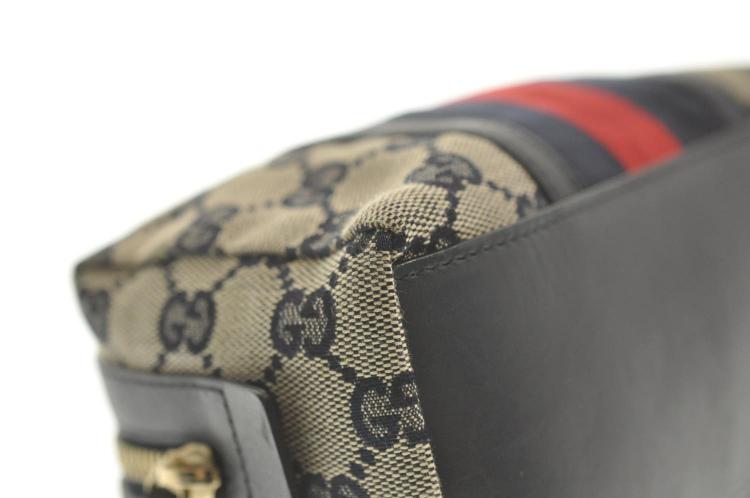 Pre Owned Gucci Beige/Brown GG Canvas Vintage Pouch