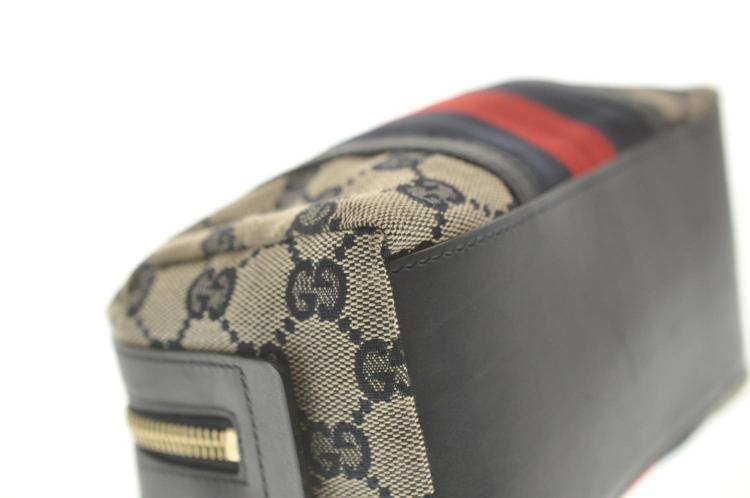Pre Owned Gucci Beige/Brown GG Canvas Vintage Pouch
