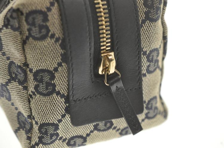 Pre Owned Gucci Beige/Brown GG Canvas Vintage Pouch