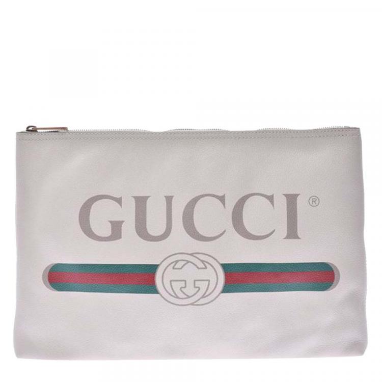 gucci white clutch bag