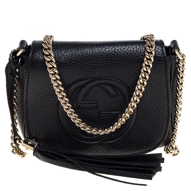 Gucci Soho Crossbody Chain Strap Small Black - US