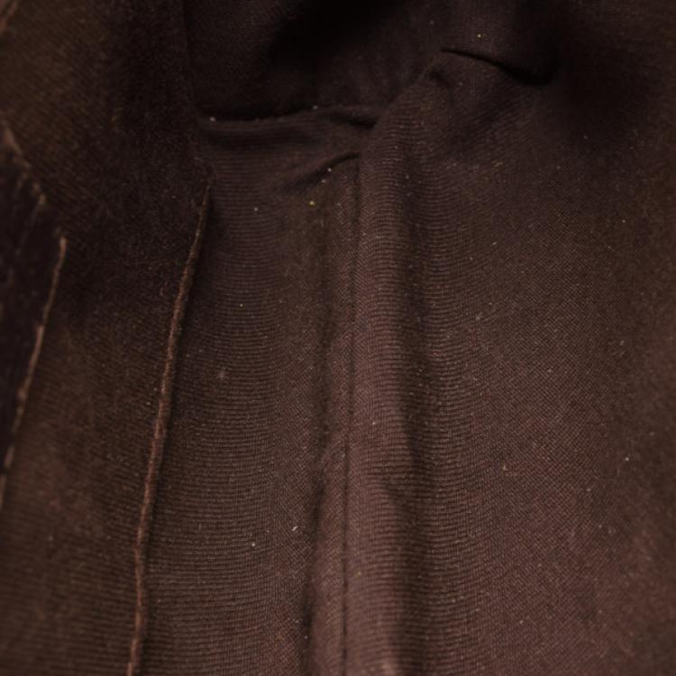 Pre Owned Gucci Brown Monogram GG Wristlet