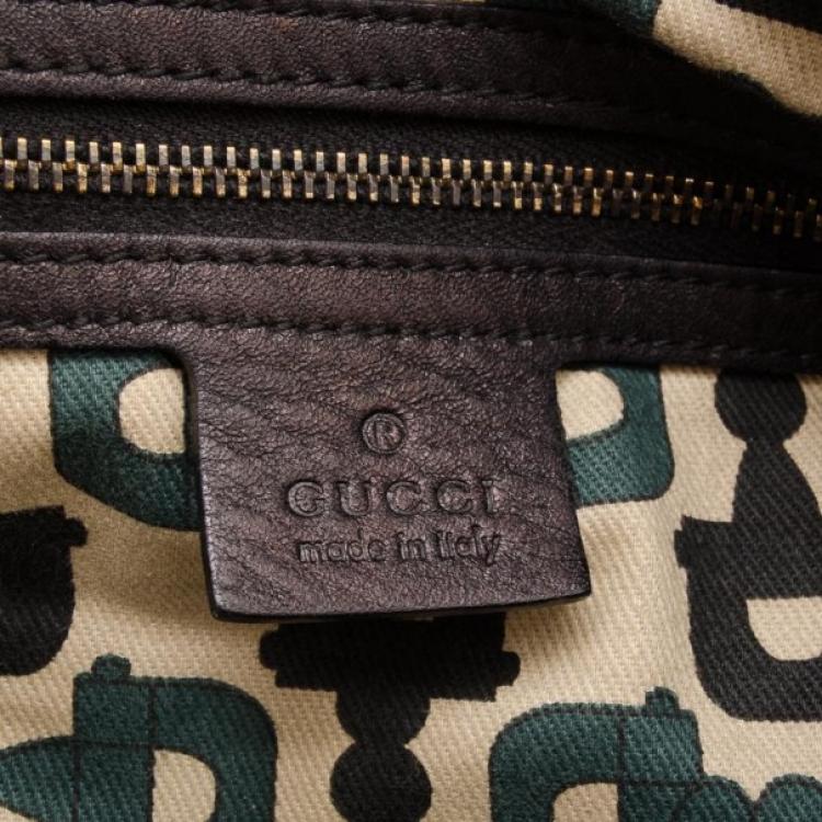 مملوكة مسبقًا Gucci Black Leather Indy Top Handle Bag