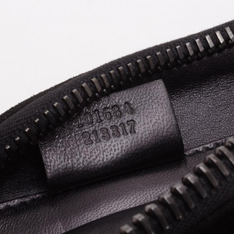 Pre Owned Gucci Black Suede Wristlet