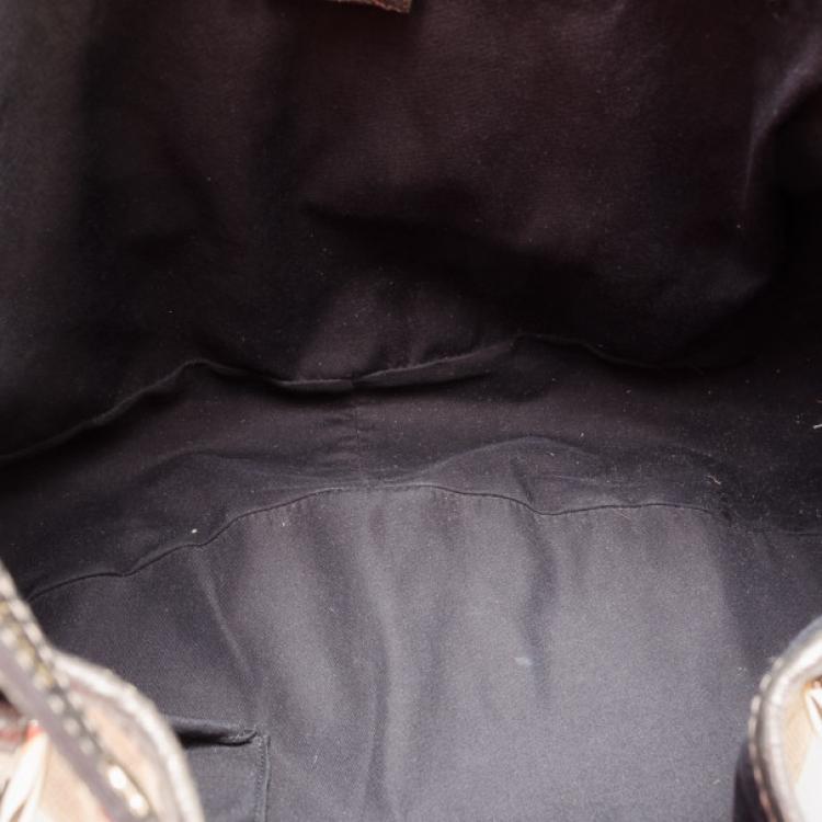 Pre Owned Gucci Monogram Metallic Trim Abbey D-Ring Tote