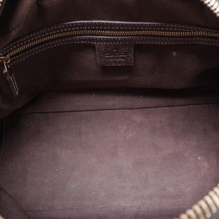 Pre Owned Gucci Monogram Wave Medium Boston Bag