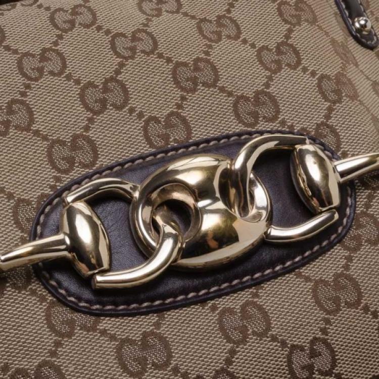 Pre Owned Gucci Monogram Wave Medium Boston Bag
