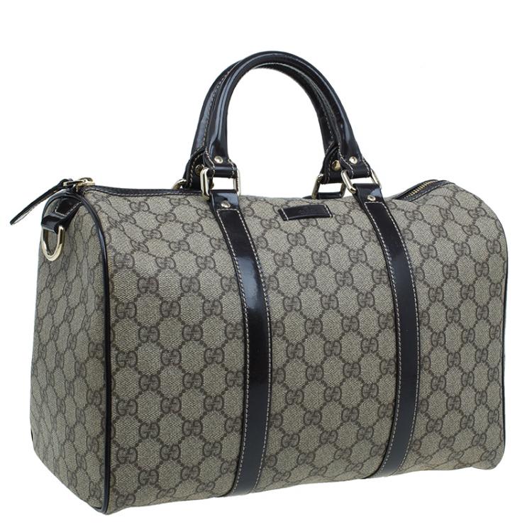 Pre Owned Gucci Beige Guccissima Coated Canvas Medium Joy Boston Bag