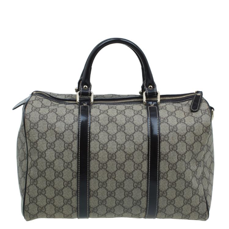 Pre Owned Gucci Beige Guccissima Coated Canvas Medium Joy Boston Bag