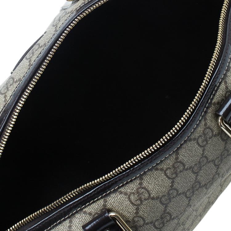 Pre Owned Gucci Beige Guccissima Coated Canvas Medium Joy Boston Bag