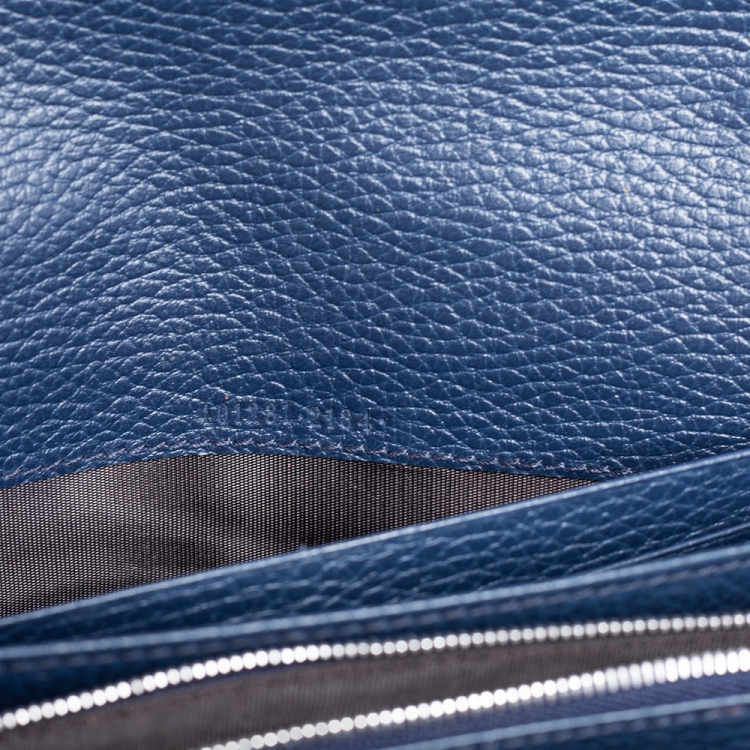 Pre Owned Gucci Blue Leather Dionysus Wallet On Chain
