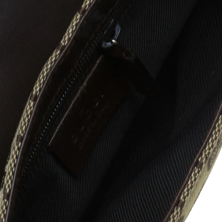 Pre Owned Gucci Beige / Ebony GG Canvas Belt Bag