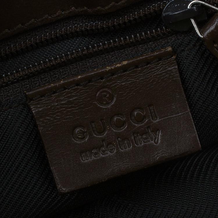 Pre Owned Gucci Beige / Ebony GG Canvas Belt Bag