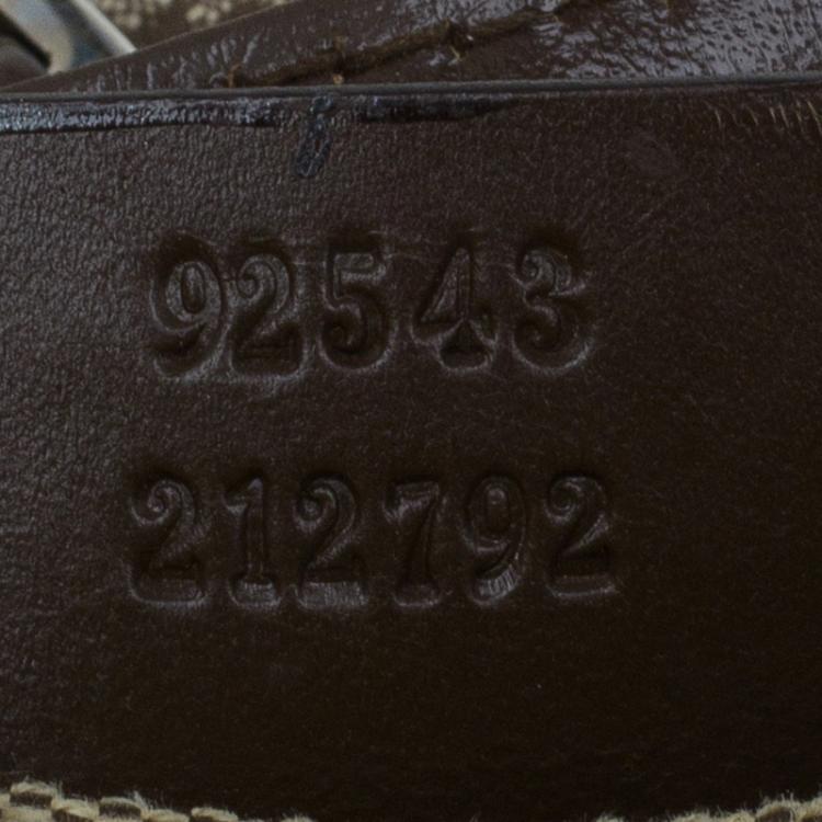 Pre Owned Gucci Beige / Ebony GG Canvas Belt Bag