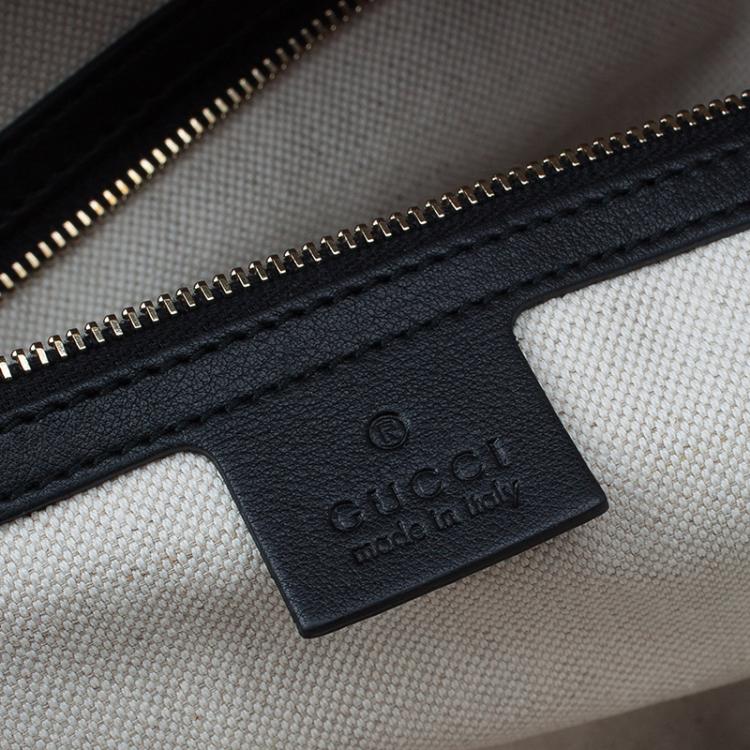 Pre Owned Gucci Black Microguccissima Patent Leather Medium Nice Top Handle Bag