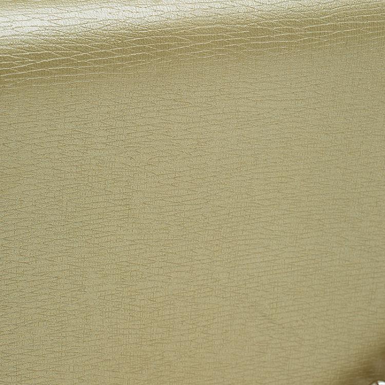 Pre Owned Gucci Gold Metallic Leather Betty Wallet On Chain