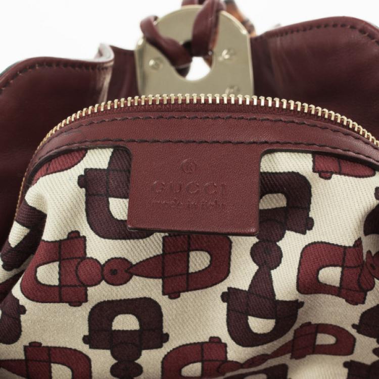 مملوكة مسبقًا Gucci Red Guccissima Leather Medium Babouska Indy Top Handle Bag