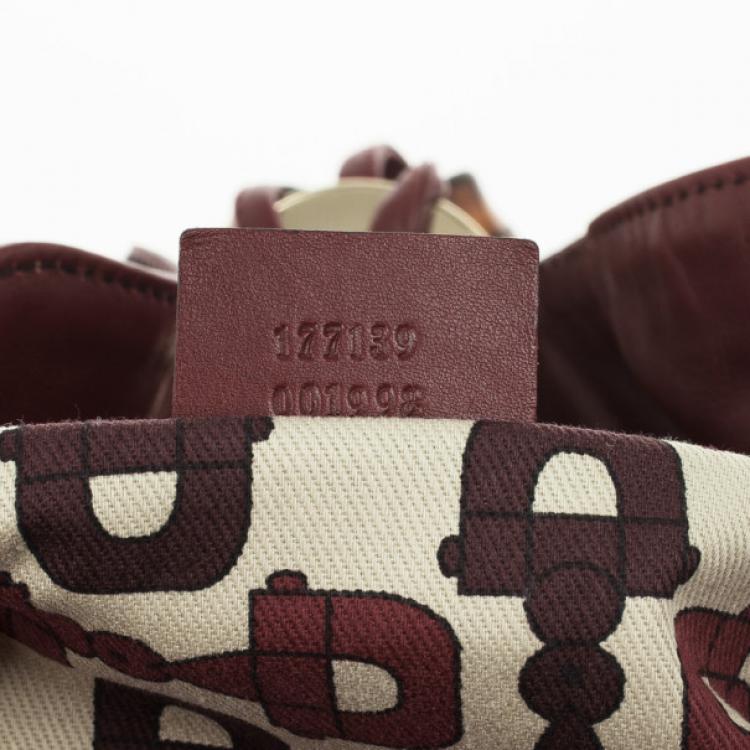مملوكة مسبقًا Gucci Red Guccissima Leather Medium Babouska Indy Top Handle Bag