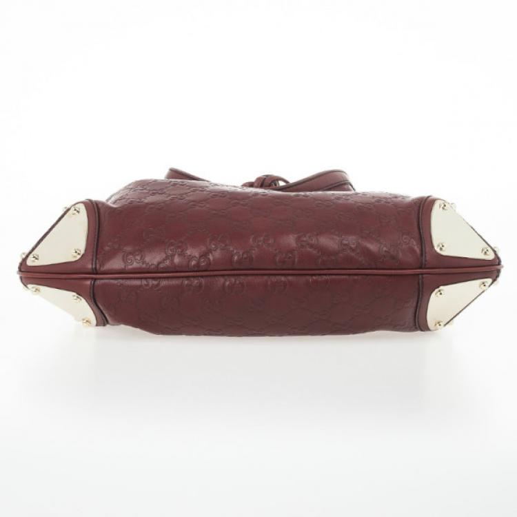 مملوكة مسبقًا Gucci Red Guccissima Leather Medium Babouska Indy Top Handle Bag