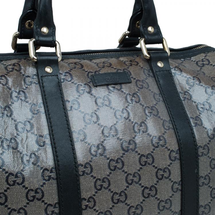 Pre Owned Gucci Black GG Crystal Coated Canvas Medium Joy Boston Bag