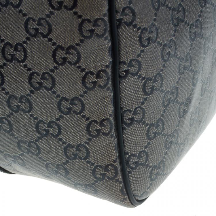 Pre Owned Gucci Black GG Crystal Coated Canvas Medium Joy Boston Bag