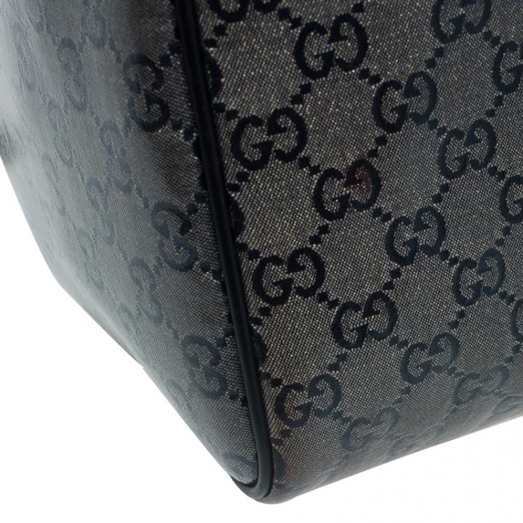 Pre Owned Gucci Black GG Crystal Coated Canvas Medium Joy Boston Bag