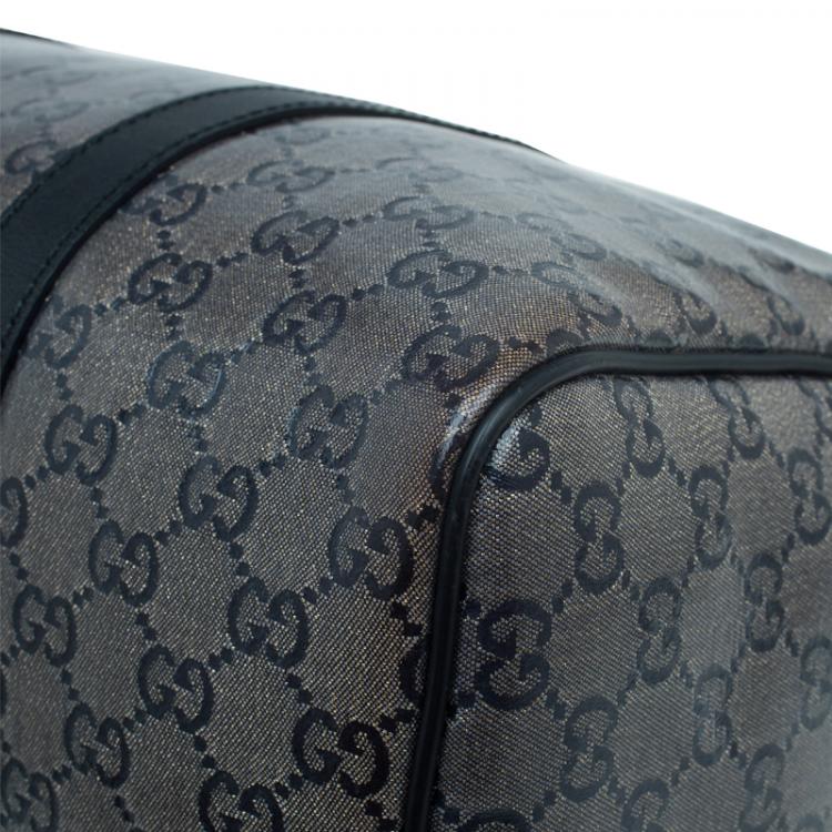 Pre Owned Gucci Black GG Crystal Coated Canvas Medium Joy Boston Bag