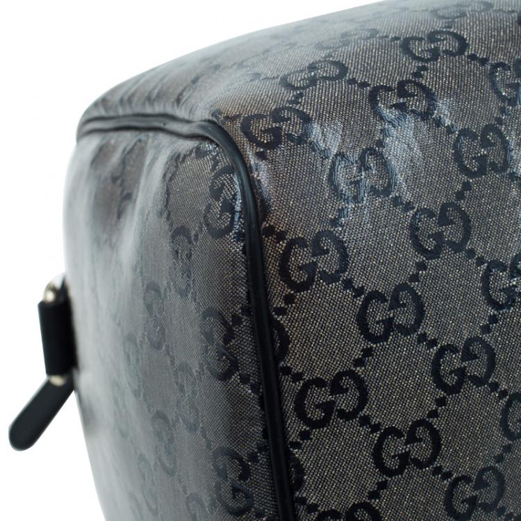 Pre Owned Gucci Black GG Crystal Coated Canvas Medium Joy Boston Bag