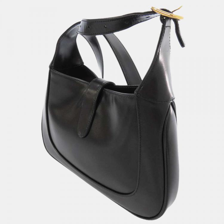 【GUCCI】 black leather jackie shoulder bag (関税送料込) Gucci Black Leather Jackie Shoulder Bag Gucci | TLC